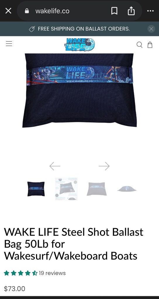 50lb WAKE LIFE WAKE BALLAST. weight Training