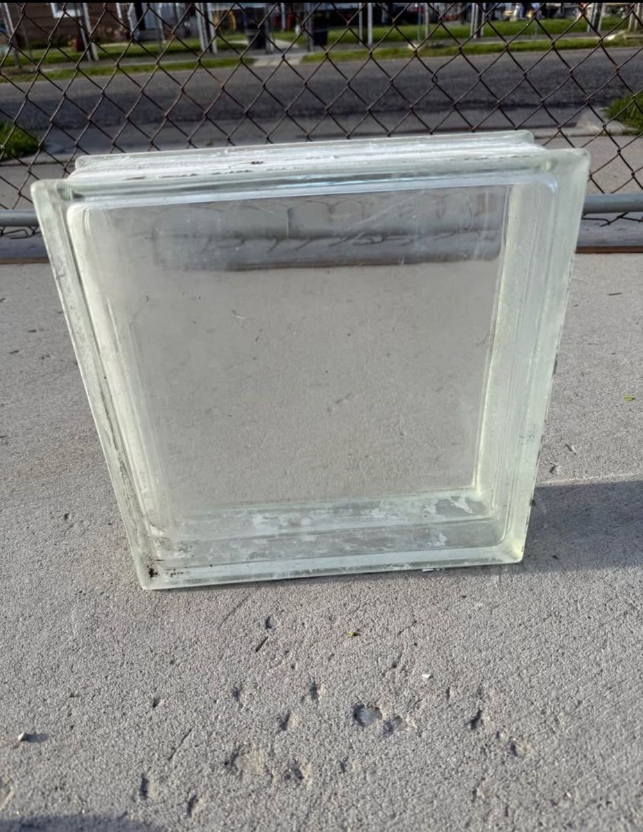 Recovered clear Glass Blocks