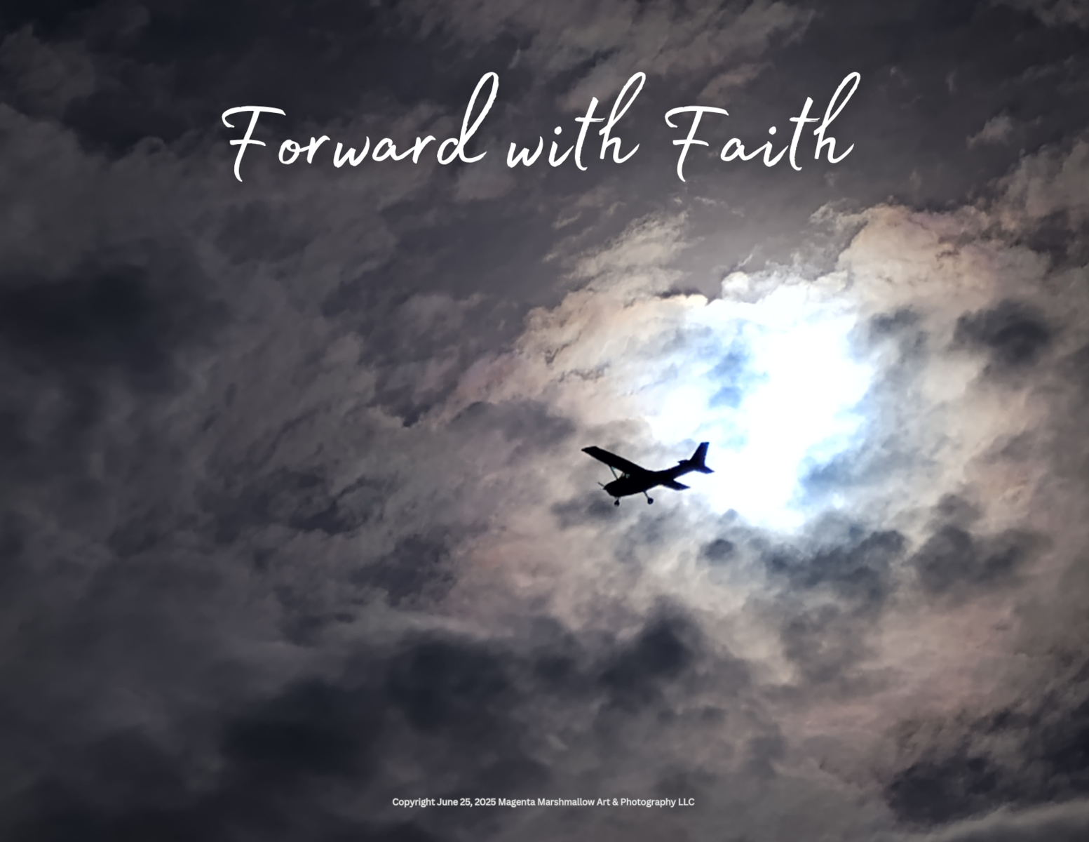 Forward with Faith. 10" x 14" Stretched canvas print,