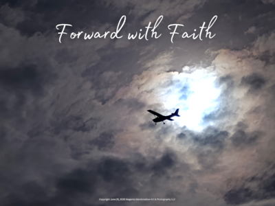 Forward with Faith. 10" x 14" Stretched canvas print,