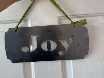 Metal Joy Sign
