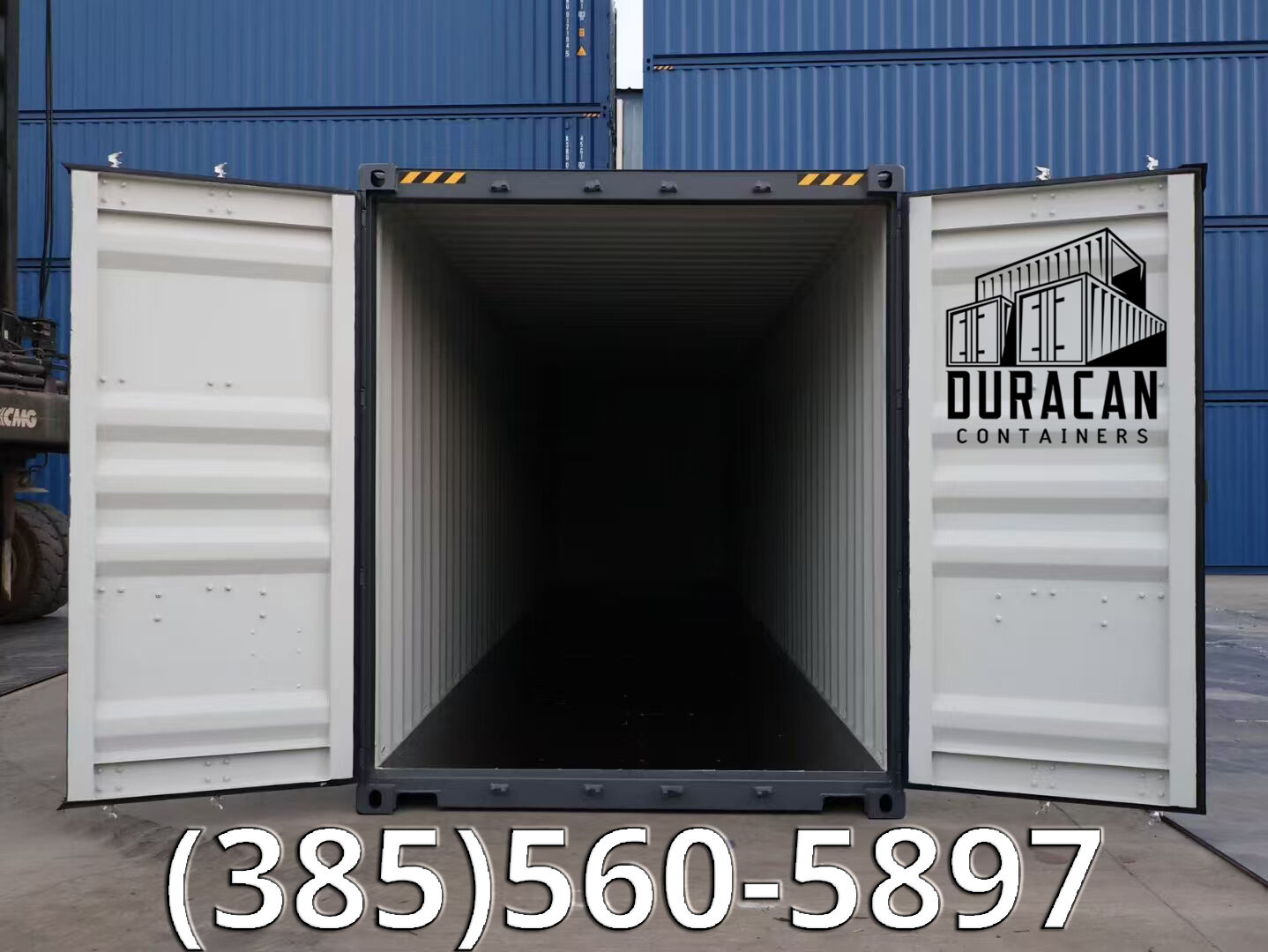 Shipping Container, 40' High Cube, New Single Trip, Storage Box - Dark Gray in Color