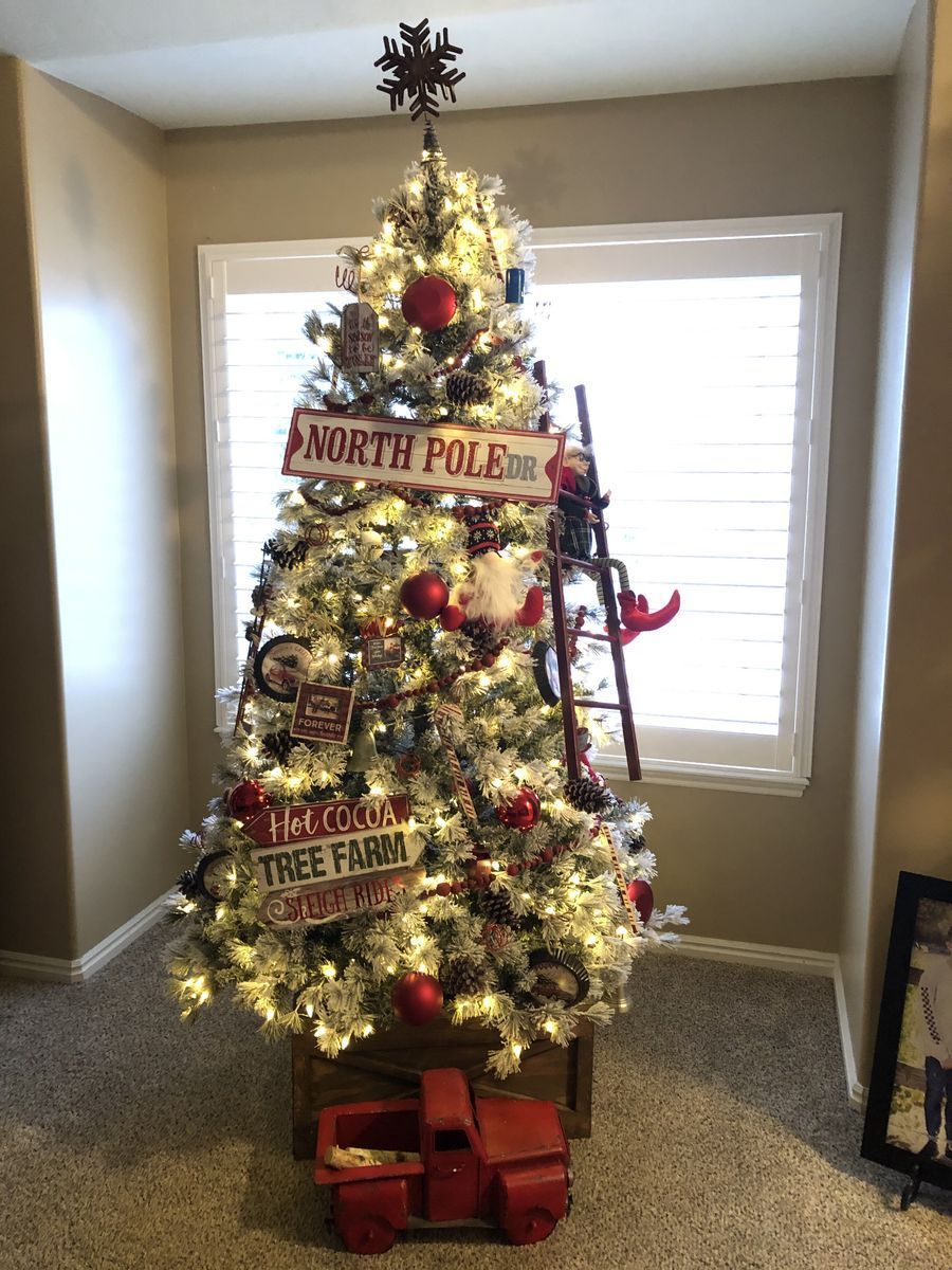 7.5 flocked Christmas tree