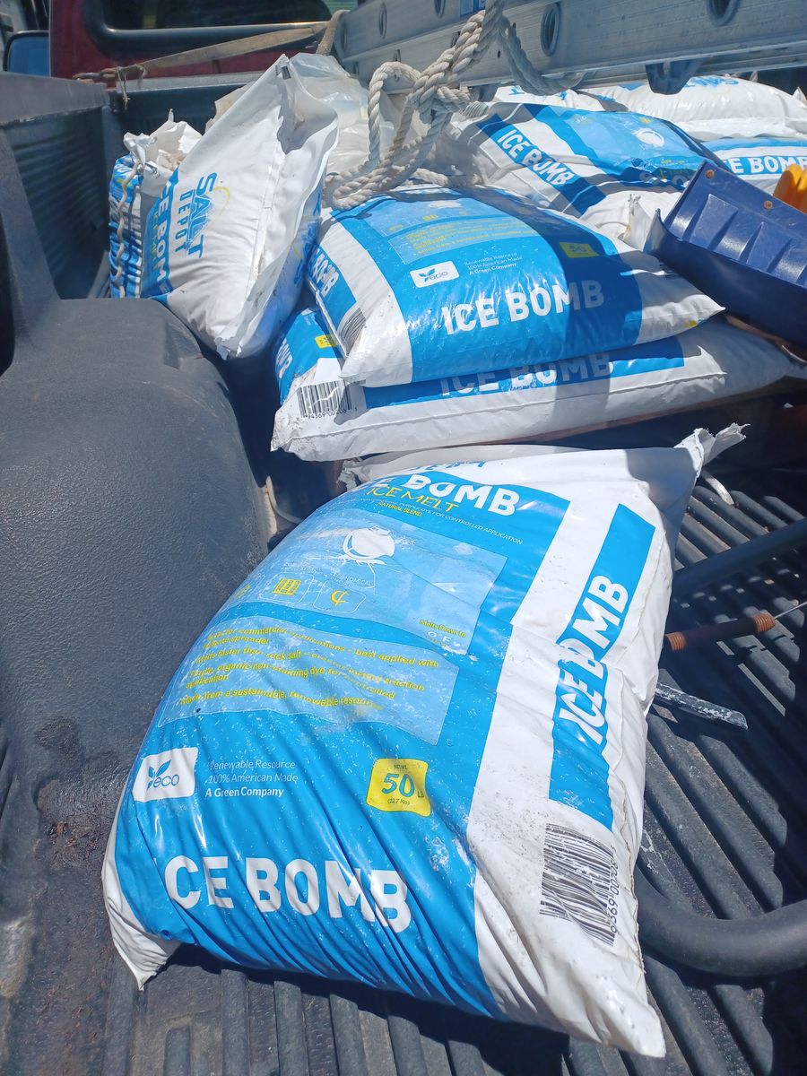 ICE BOMB 50lb Eco-Friendly Ice Melt - 100% American Made - Effective & Pet-Friendly