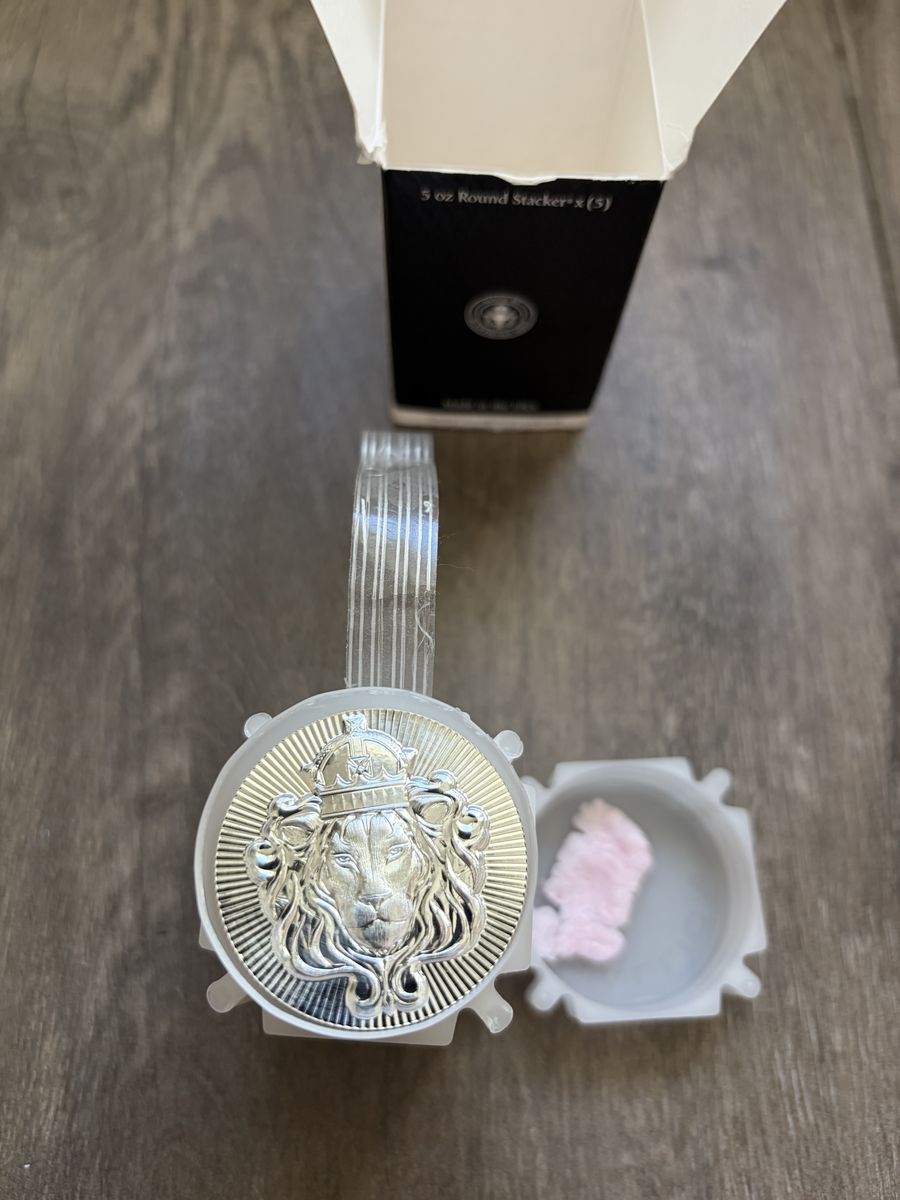 Scottsdale Mint 5 oz Lion Stacker - Pack of 5