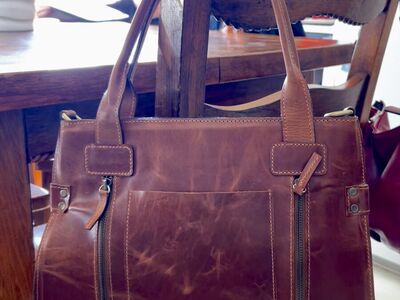 Soft Italian leather hobo bag