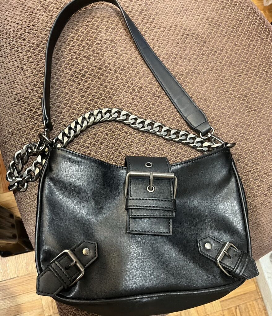 Large Chain Slouchy Buckled Hobo Bag  Steve Madden