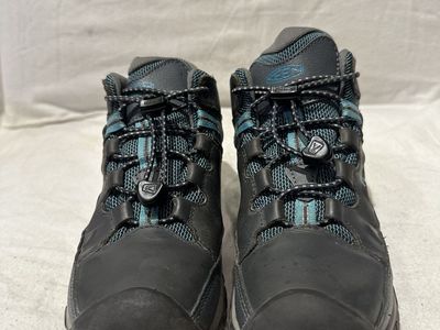 Keen Youth Size 2, Gray/Teal Wtrprf Hiking Shoes