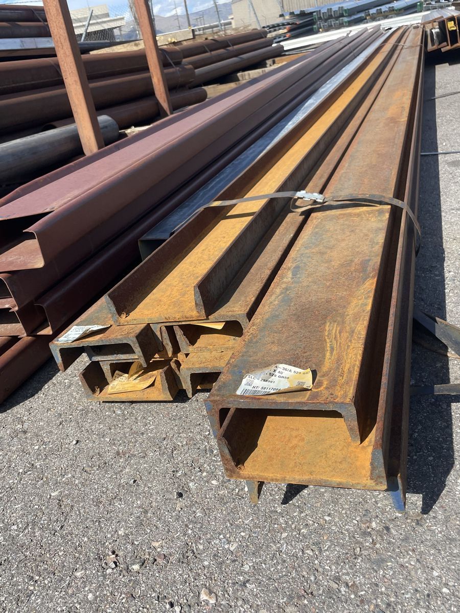 PRICED TO MOVE! Surplus Steel Channel – 6" x 10.5# x 40' – $111.97 each