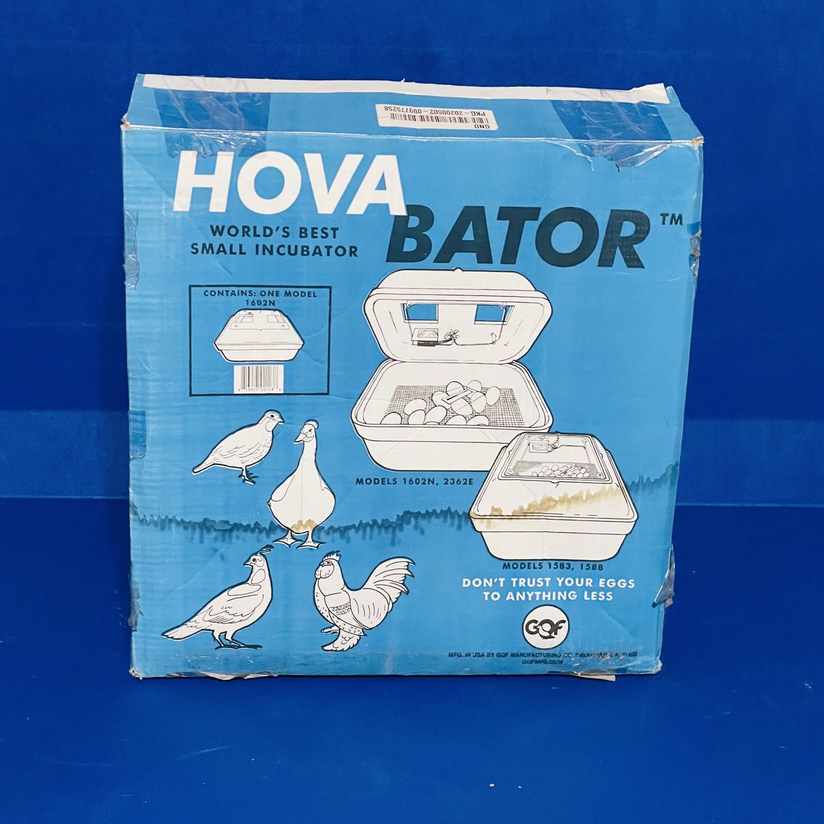 G.Q.F. Hova-Bator Small Egg Incubator Model 1602N