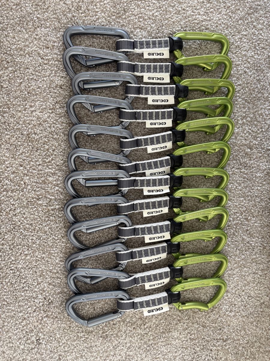 Edelrid Pure Quickdraw Set - 6-Pack (x2) - 12 Sport Climbing Quickdraws