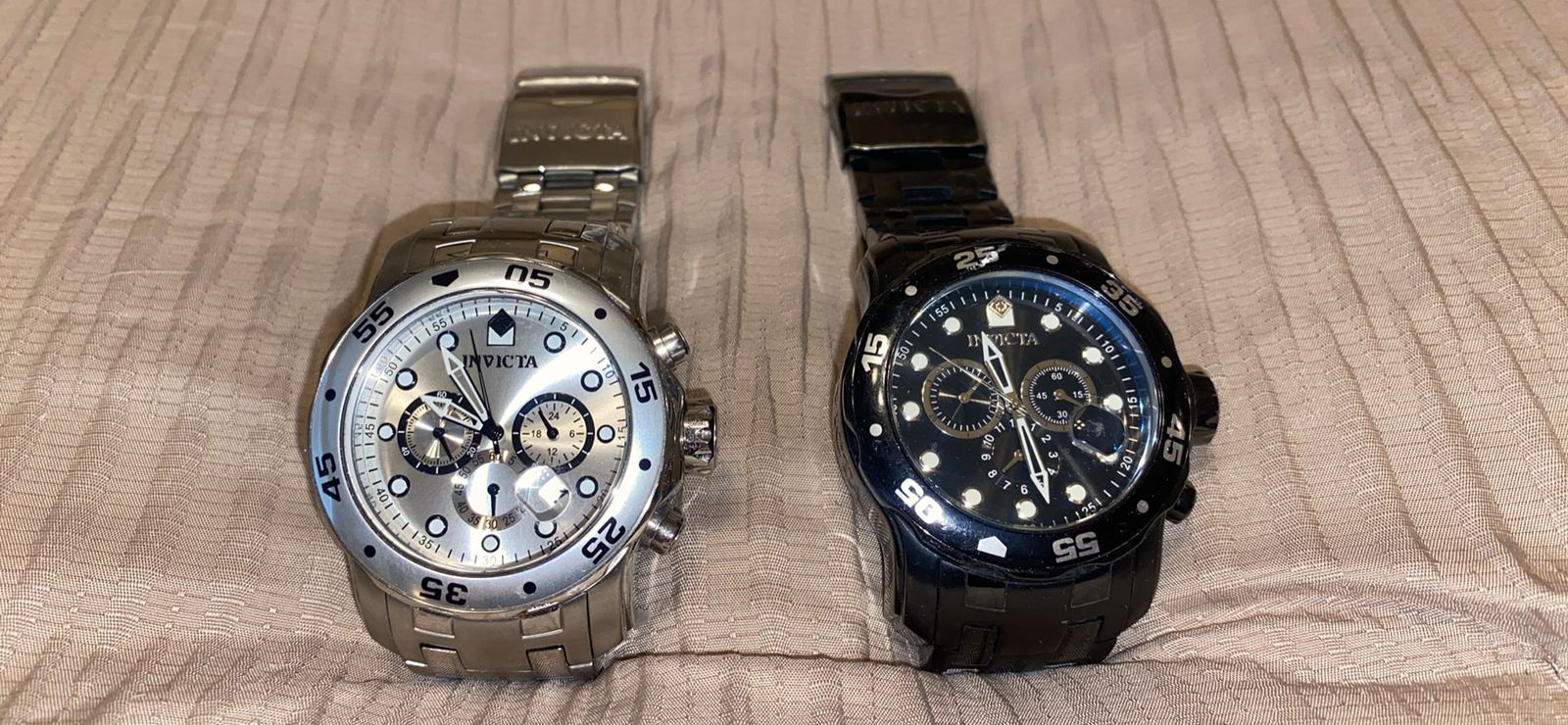 Invicta Men's Pro Diver Chronograph Watches - Stainless Steel & Gunmetal both or 1