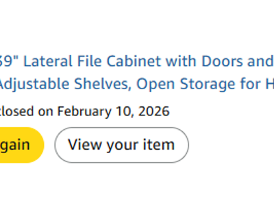 39" Modern Mate Lateral File Cabinet with Doors and Deep Drawers. Brand new