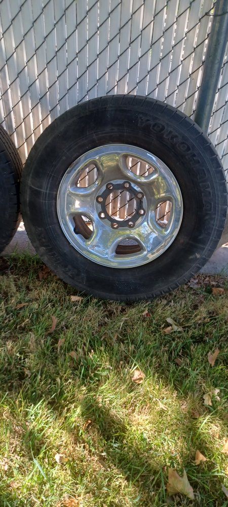 Set of Yokohama and Michelin Tires LT265/70R17 with Rims Dodge Ram 