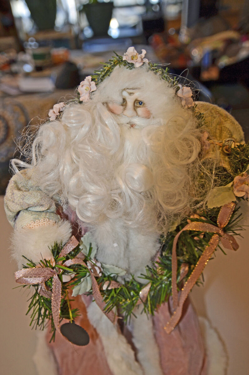 18” Pink Santa Claus Figurine