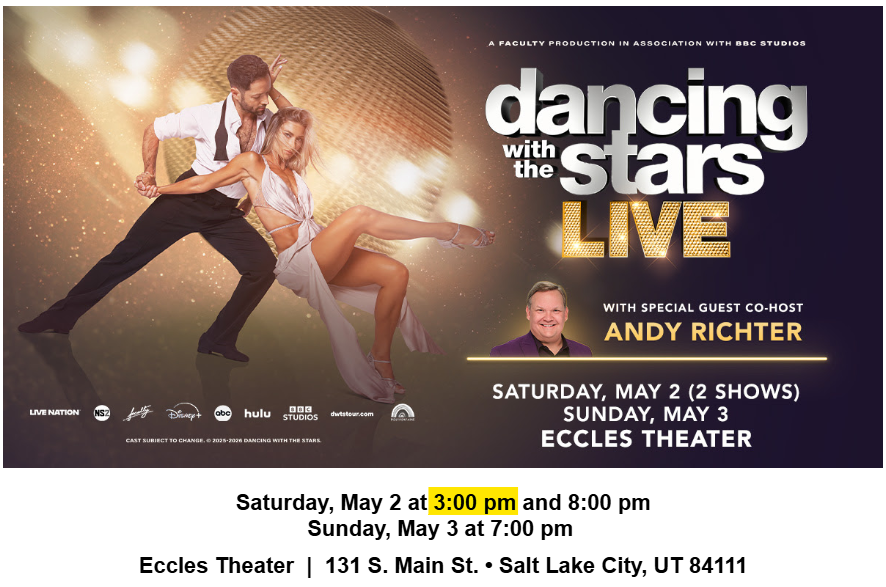 Dancing with the Stars Live! (DWTS) @ Eccles Theather, Salt Lake City