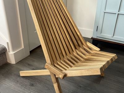 Solid Acacia Wood Folding Lounge Chair - Melino