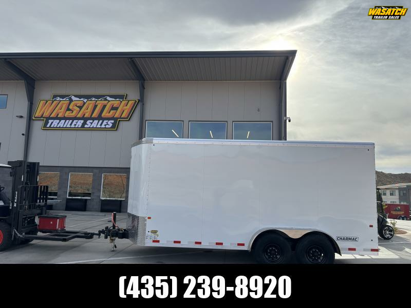 2026 Charmac Trailers 7X16 CD/TNDM/CARGO/7'TALL/RAMP/WHITE Cargo / Enclosed Trailer