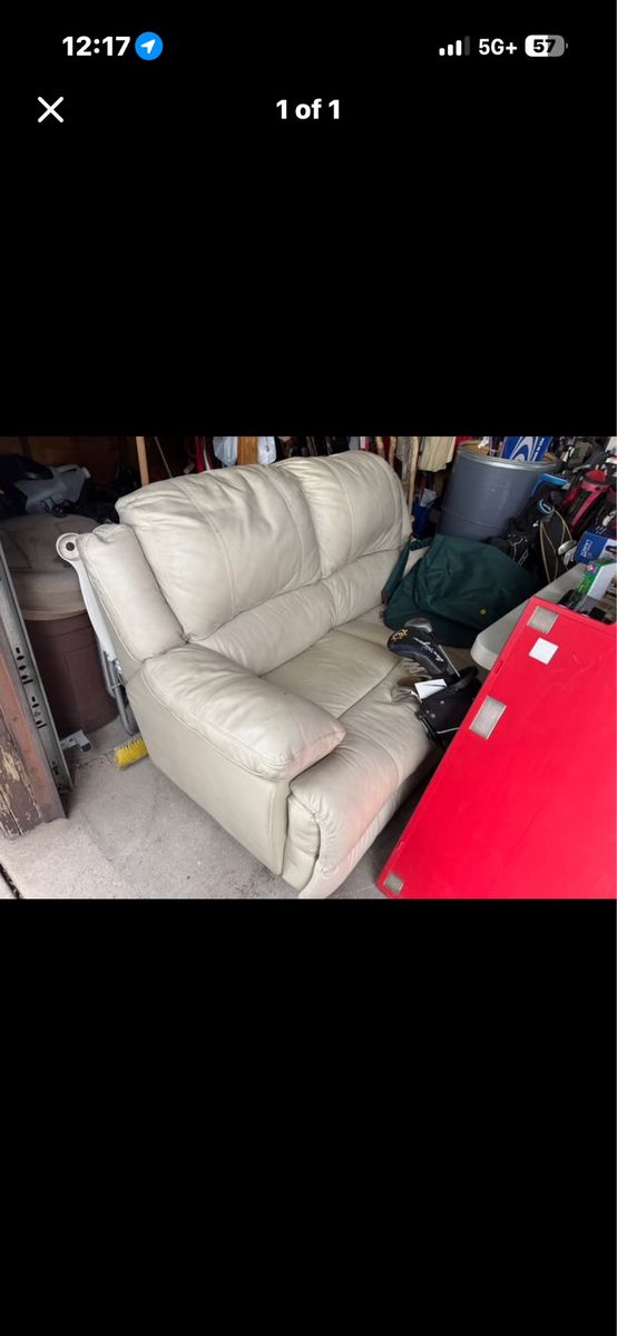 Cream colored couch