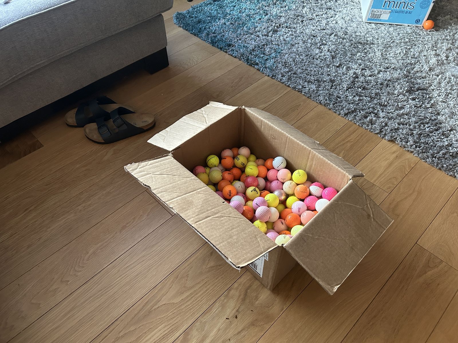 Around 240 golf balls