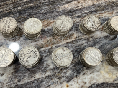 90% silver, walking Liberty half dollars, junk silver