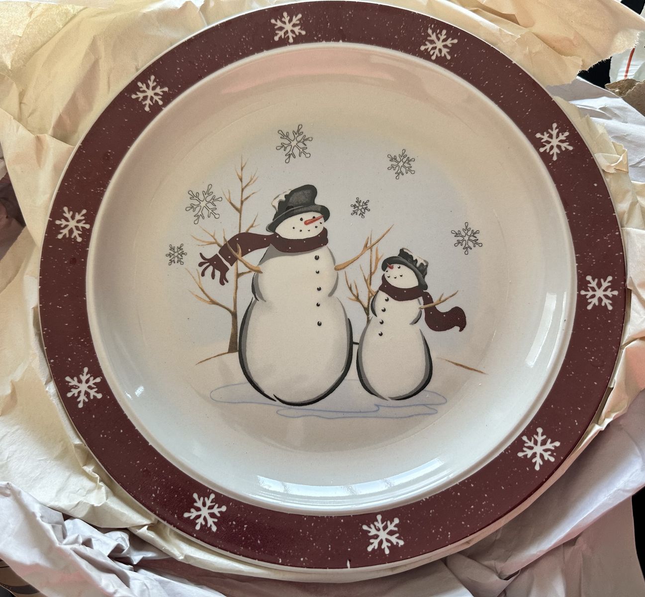 Snowman Christmas Stoneware Set