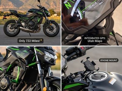 2025 Kawasaki Z650 - ONLY 722 Miles + Integrated GPS!