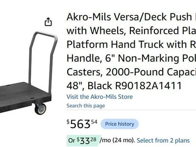 NEW Akro-Mils 2000 lb Commercial Platform Truck Cart (24"x48")