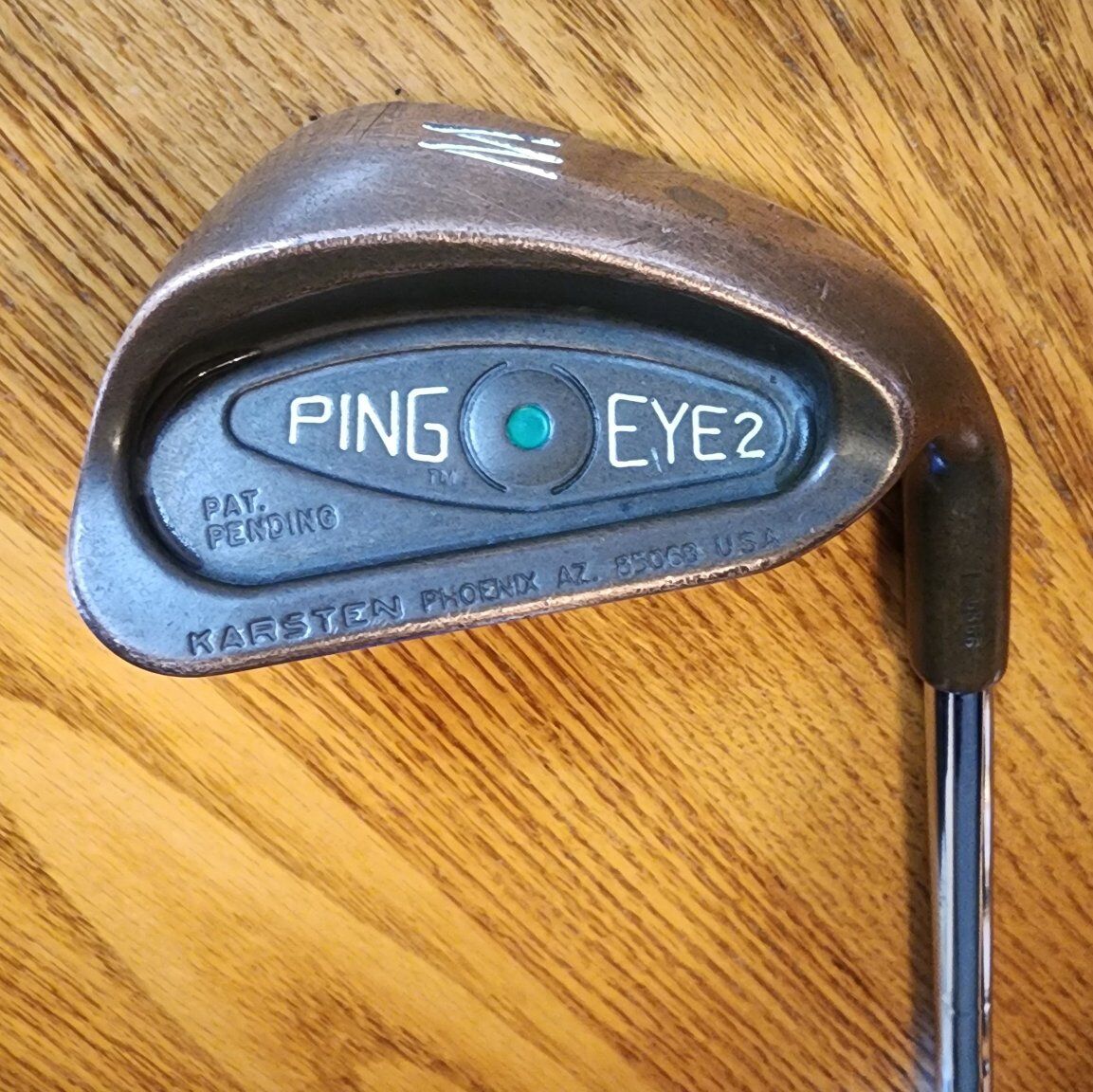 Ping EYE2 Beryllium Copper BECu Pitching Wedge (W) Steel Shaft Green Dot Karsten