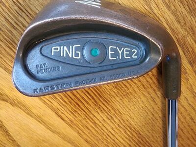 Ping EYE2 Beryllium Copper BECu Pitching Wedge (W) Steel Shaft Green Dot Karsten