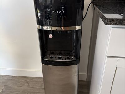 Primo Bottom Loading Water Dispenser, Hot & Cold Water, Black & Stainless Steel