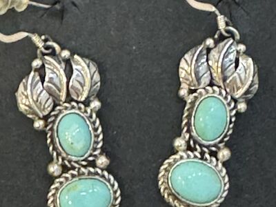 Carico Lake Turquoise and Sterling Silver Earrings
