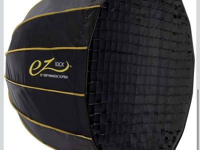 EZ Lock 38" Deep Parabolic Softbox with Grid and Diffusers for Photography Lighting