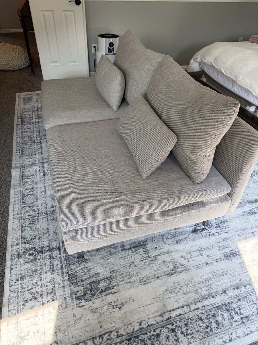 IKEA SÖDERHAMN Modular Double Chaise Lounge Sofa - Light Beige