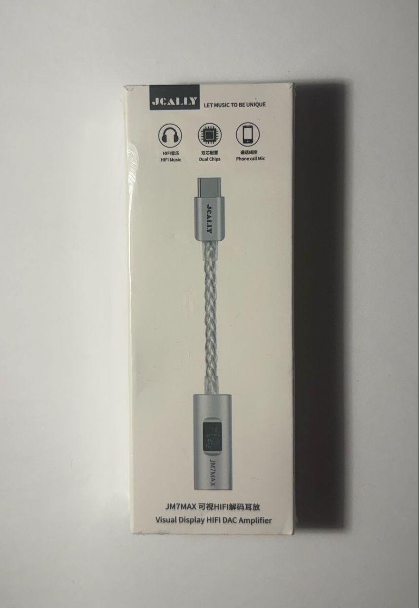 JCALLY JM7MAX Visual Display HiFi DAC Amplifier Dual Chips Phone Call Mic New In Box