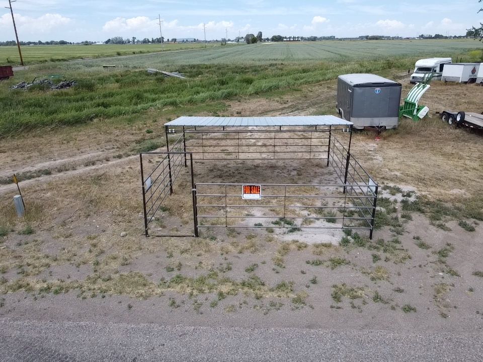 Used Livestock Shade/Corral - Heavy-Duty Metal Structure for Animals