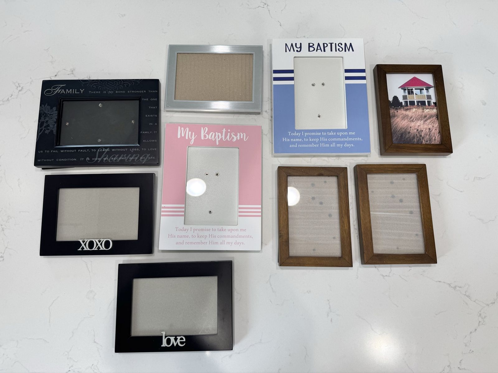 9  4”x6” Picture Frames