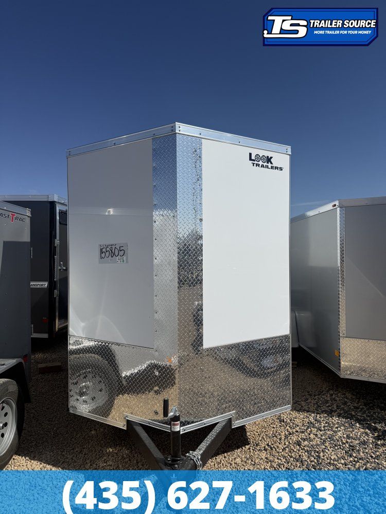 6x12 Look ST DLX Enclosed Cargo Trailer - 6'6" Interior - 3.5K GVWR - .080 PolyCor, Barn Doors