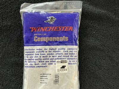Winchester Brass 222 Remington Unprimed Bag of 100