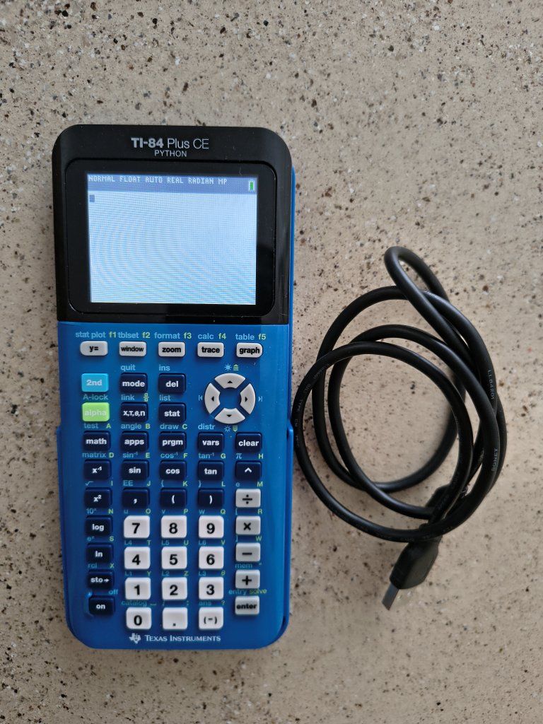 TI-84 Plus CE Python Graphing Calculator with Charging Cable