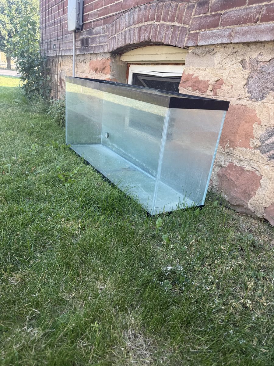 Large Glass Aquarium / Terrarium Tank with Black Frame