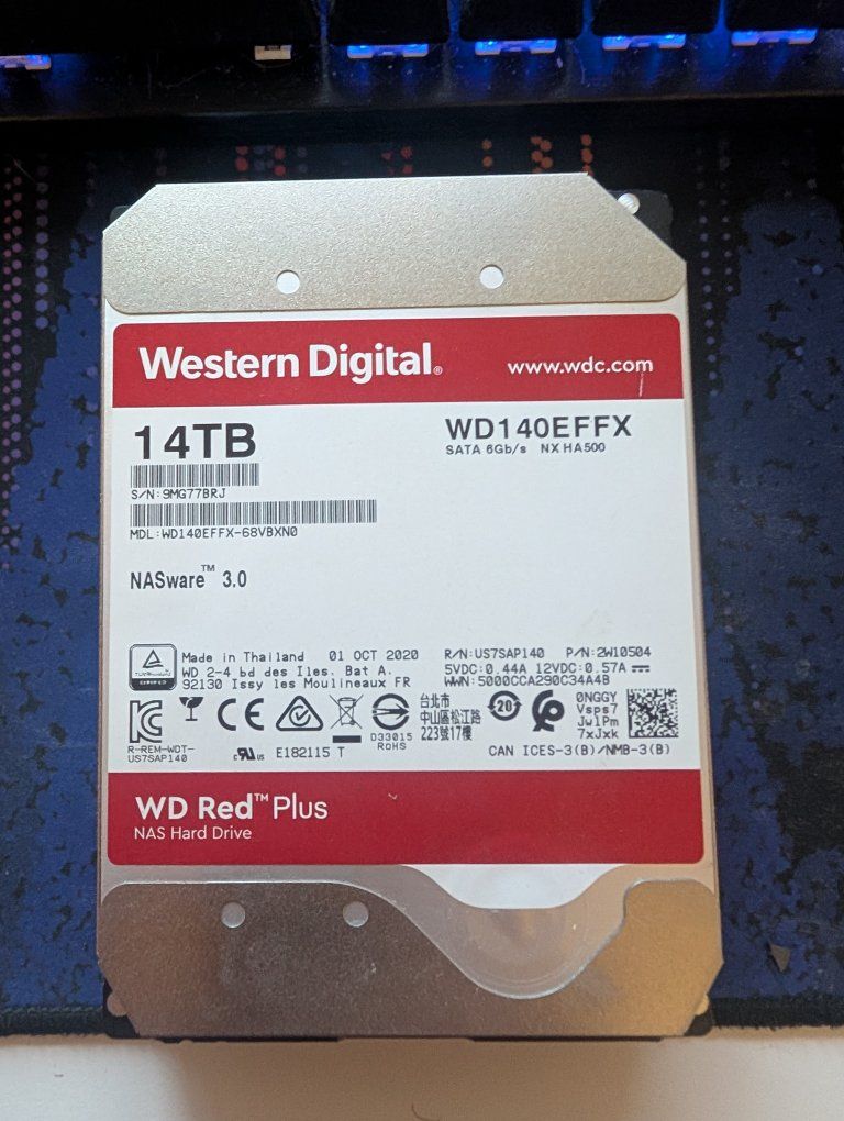 Western Digital WD Red Plus 14TB NAS Hard Drive WD140EFFX