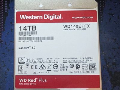 Western Digital WD Red Plus 14TB NAS Hard Drive WD140EFFX