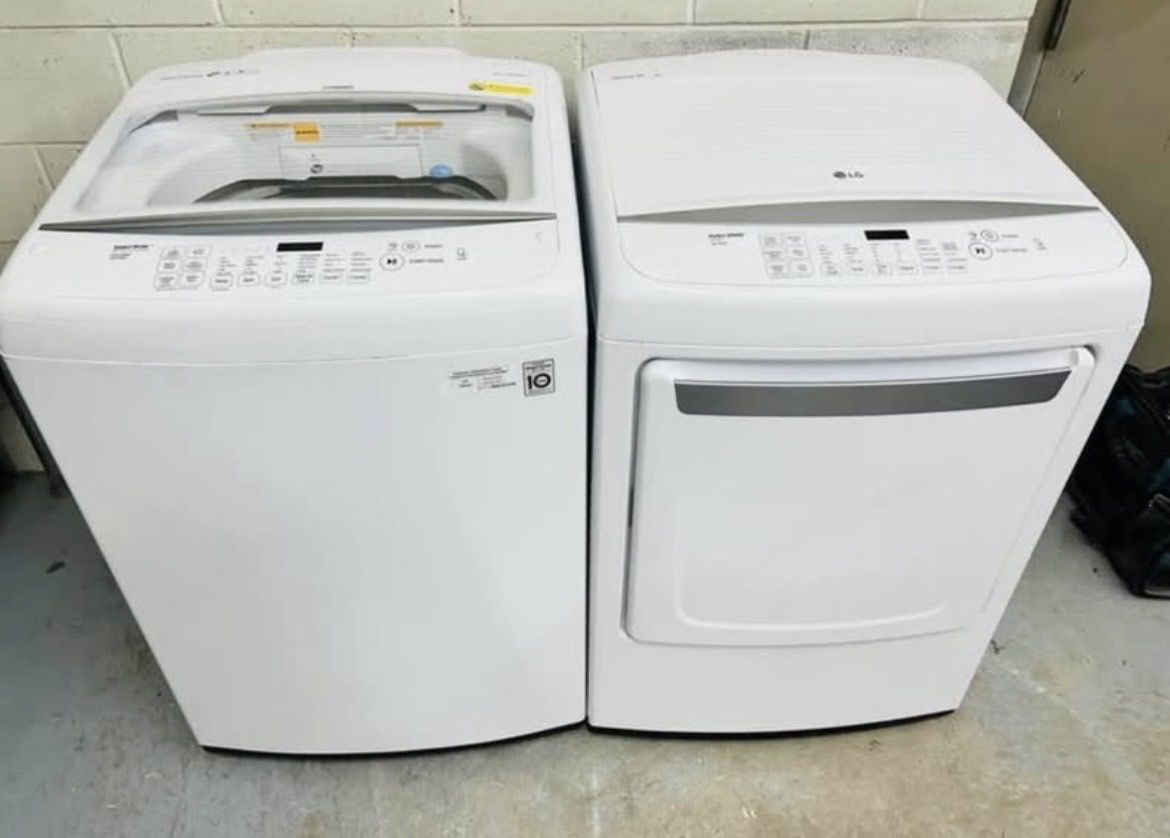 Lg super capacity washer and dryer set 