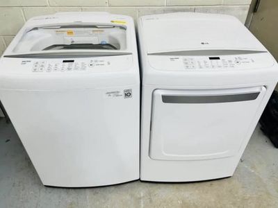 Lg super capacity washer and dryer set