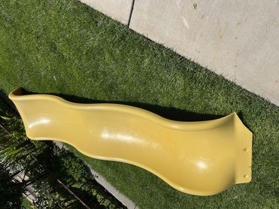 Yellow wave industrial swingset slide 10’