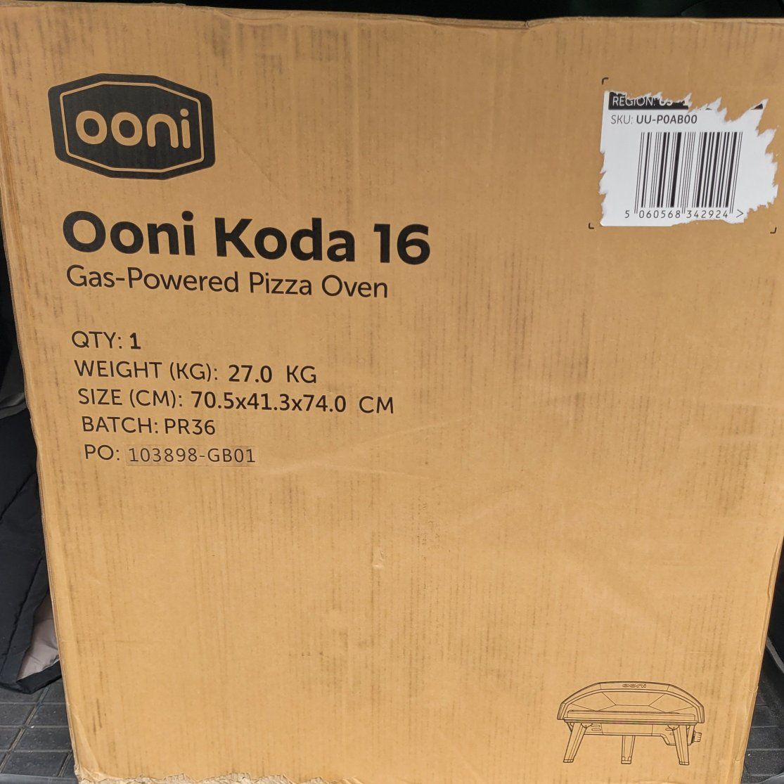 NEW-Ooni Koda 16 Gas Outdoor Pizza Oven