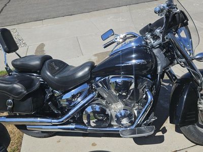 2008 Honda VTX 1300 Custom Cruiser Motorcycle - Black, Used, Saddlebags, Windshield