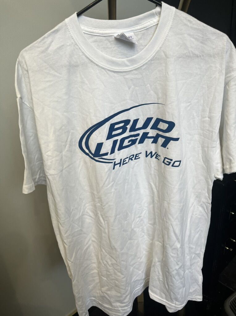 Brand New Vintage Bud Light Here We Go Shirts