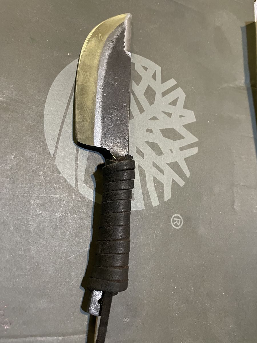 Railroad spike knife